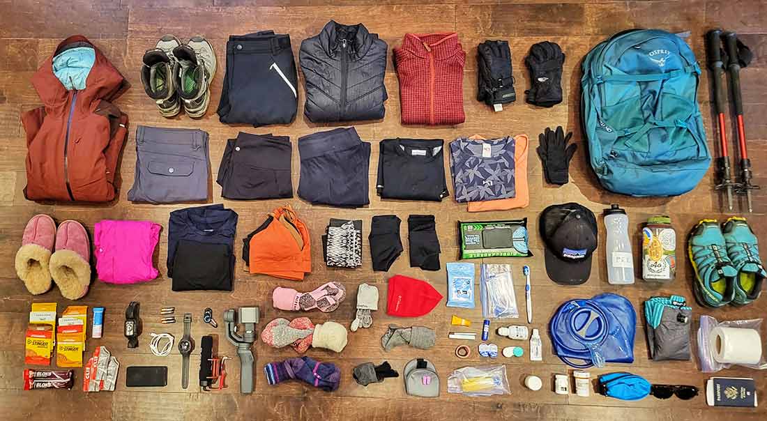 Packing luggage for Kilimanjaro